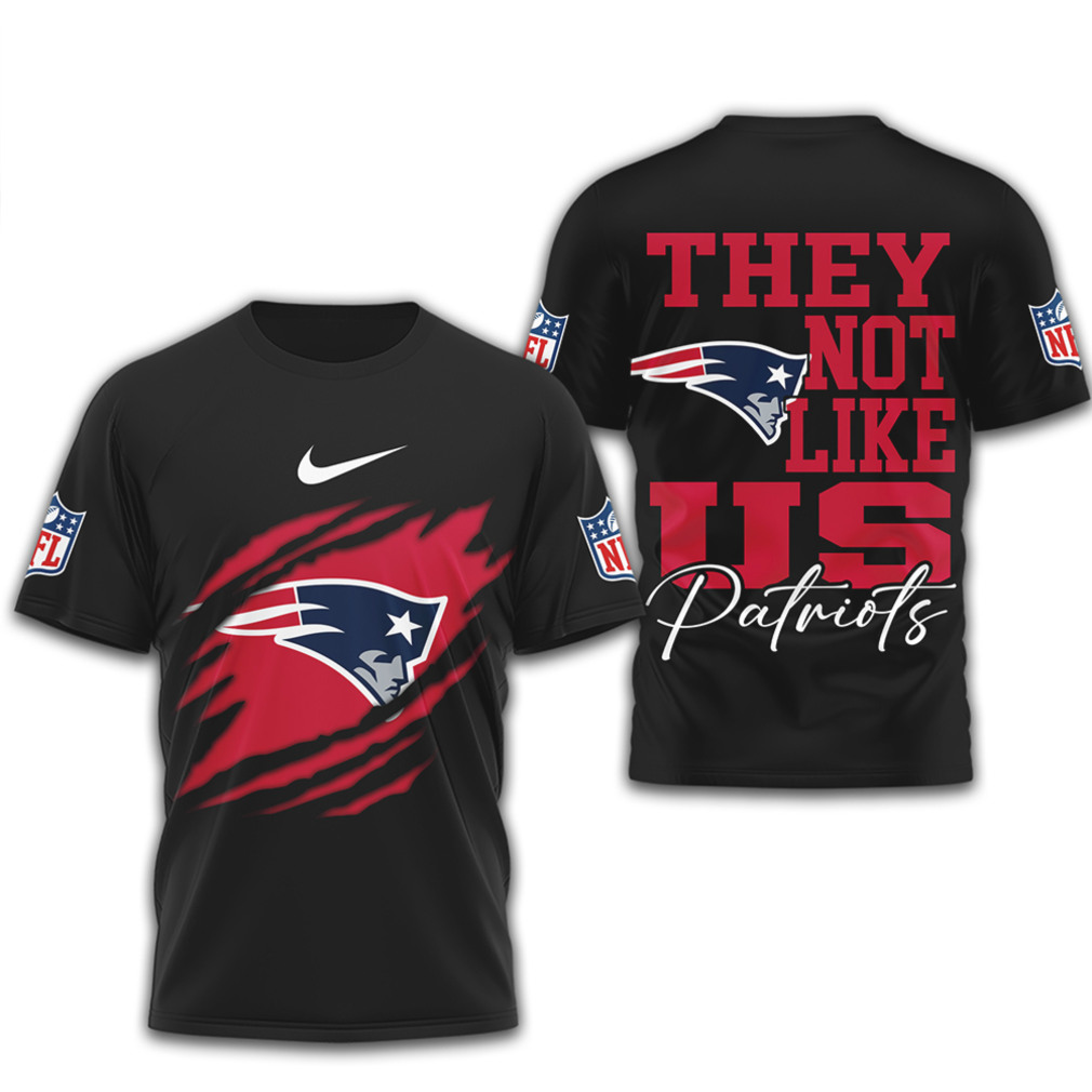 New England Patriots They Not Like Us T Shirt Distressed Claw Graphic T Shirt New England Patriots They Not Like Us T Shirt Distressed Claw Graphic T Shirt