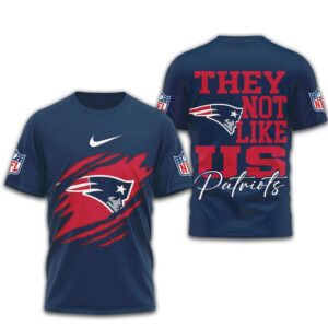 New England Patriots They Not Like Us T Shirt Distressed Claw Graphic T Shirt