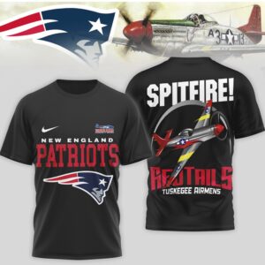 New England Patriots Tuskegee Airmen Red Tails Spitfire WWII Fighter Pilot Shirt