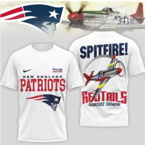 New England Patriots Tuskegee Airmen Red Tails Spitfire WWII Fighter Pilot Shirt