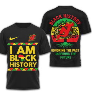 New Jersey Devils Black History Month Shirt Honoring Past Inspiring Future Graphic T Shirt New Jersey Devils Black History Month Shirt Honoring Past Inspiring Future Graphic T Shirt