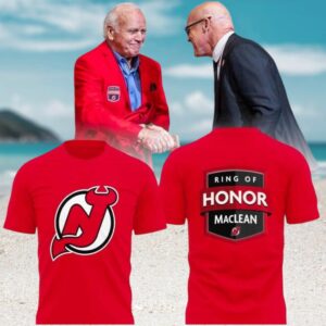 New Jersey Devils MacLean Ring Of Honor Red Graphic Tee NHL Fan Apparel T Shirt