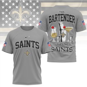 New Orleans Saints Bartender Vintage Fleur De Lis Football Fan Apparel T Shirt