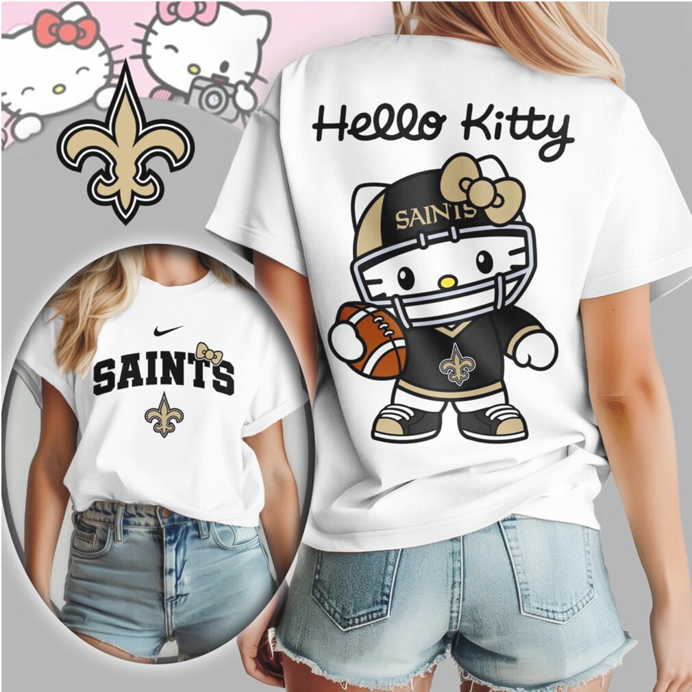 New Orleans Saints Hello Kitty Trendy Gameday Outfit Football T Shirt New Orleans Saints Hello Kitty Trendy Gameday Outfit Football T Shirt