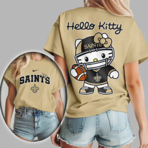 New Orleans Saints Hello Kitty Trendy Gameday Outfit Football T Shirt