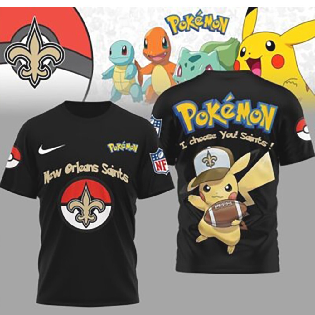 New Orleans Saints Pokemon Pikachu NFL Football Game Day tshirt New Orleans Saints Pokemon Pikachu NFL Football Game Day tshirt