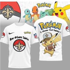 New Orleans Saints Pokemon Pikachu NFL Football Game Day tshirt