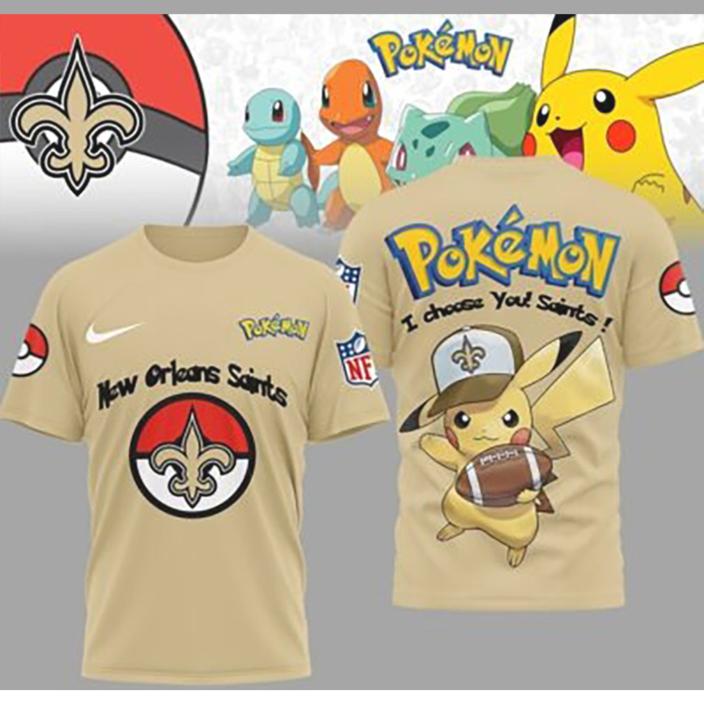 New Orleans Saints Pokemon Pikachu NFL Football Game Day tshirt New Orleans Saints Pokemon Pikachu NFL Football Game Day tshirt