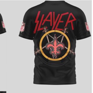 New Orleans Saints Slayer Metal Band Mashup Heavy Metal Football Nike tshirt New Orleans Saints Slayer Metal Band Mashup Heavy Metal Football Nike tshirt