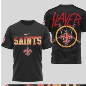 New Orleans Saints Slayer Metal Band Mashup Heavy Metal Football Nike tshirt