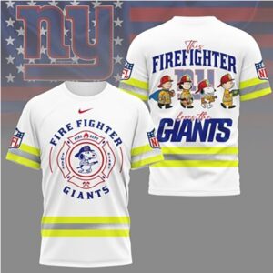 New York Giants Firefighter Snoopy Peanuts Hero Football Fan Gift tshirt