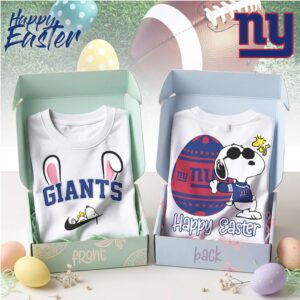 New York Giants Snoopy Happy Easter Egg Hunt Nike Logo Football Shirt