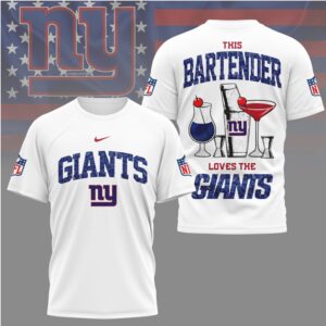 New York Giants This Bartender Loves The Giants Retro NFL Football Fan T Shirt New York Giants This Bartender Loves The Giants Retro NFL Football Fan T Shirt