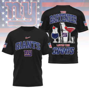 New York Giants This Bartender Loves The Giants Retro NFL Football Fan T Shirt