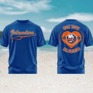New York Islanders Healthcare Appreciation Night Blue Stethoscope Logo NHL Fan Shirt