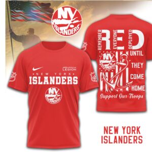 New York Islanders R.E.D. Friday Military Support Remember Everyone Deployed Shirt