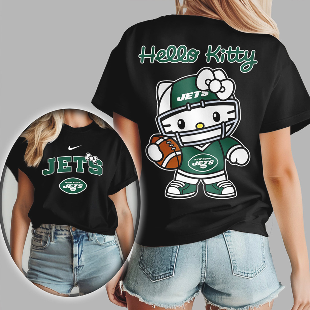 New York Jets Hello Kitty Vintage 90s Style Football Fan Gameday T Shirt New York Jets Hello Kitty Vintage 90s Style Football Fan Gameday T Shirt