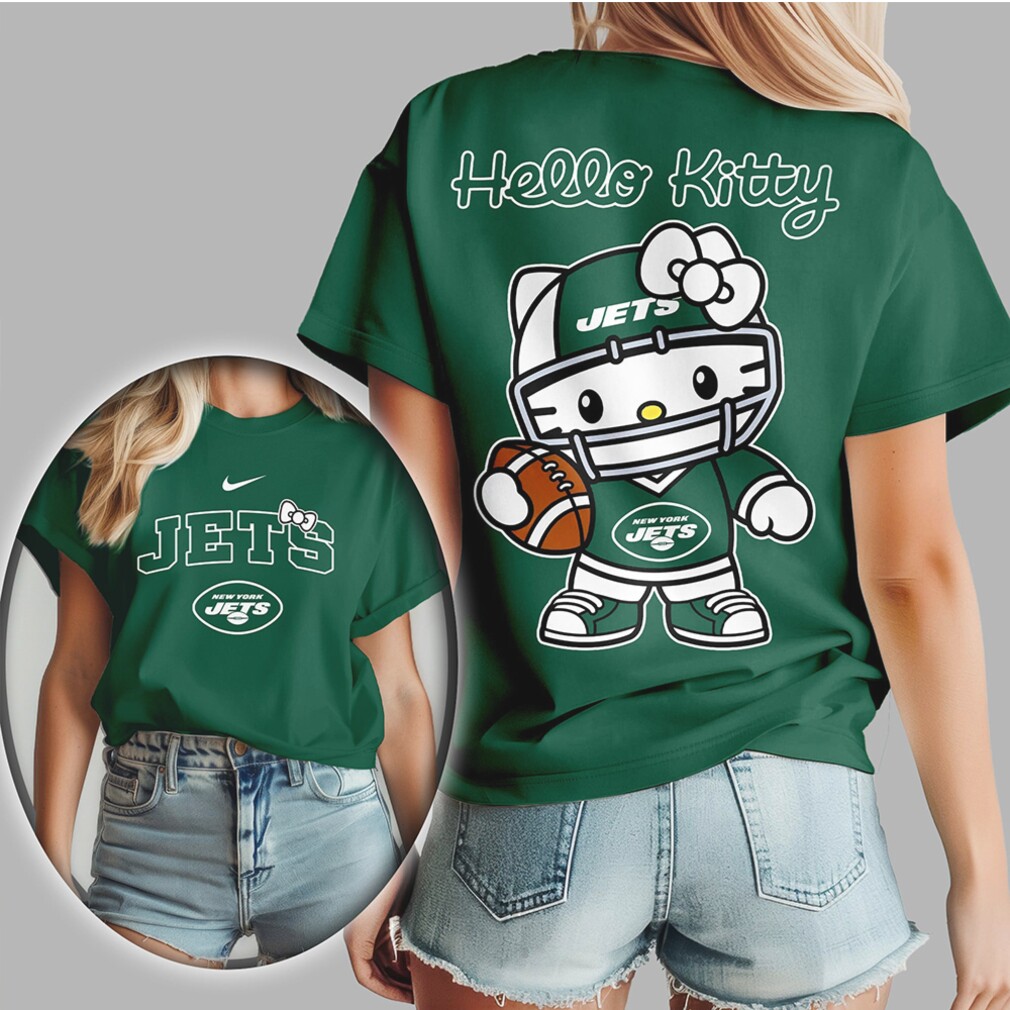 New York Jets Hello Kitty Vintage 90s Style Football Fan Gameday T Shirt New York Jets Hello Kitty Vintage 90s Style Football Fan Gameday T Shirt