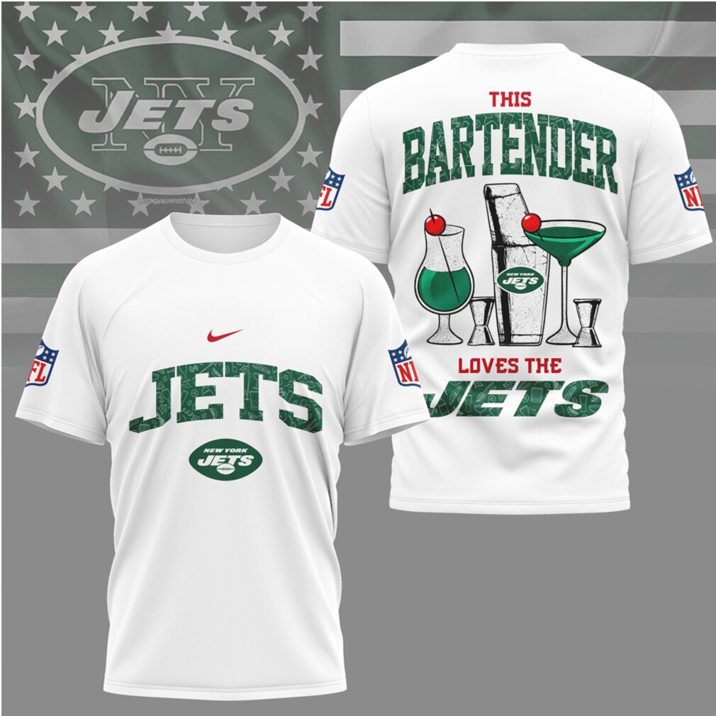 New York Jets This Bartender Loves The Jets Retro Style Fan T Shirt New York Jets This Bartender Loves The Jets Retro Style Fan T Shirt