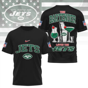 New York Jets This Bartender Loves The Jets Retro Style Fan T Shirt