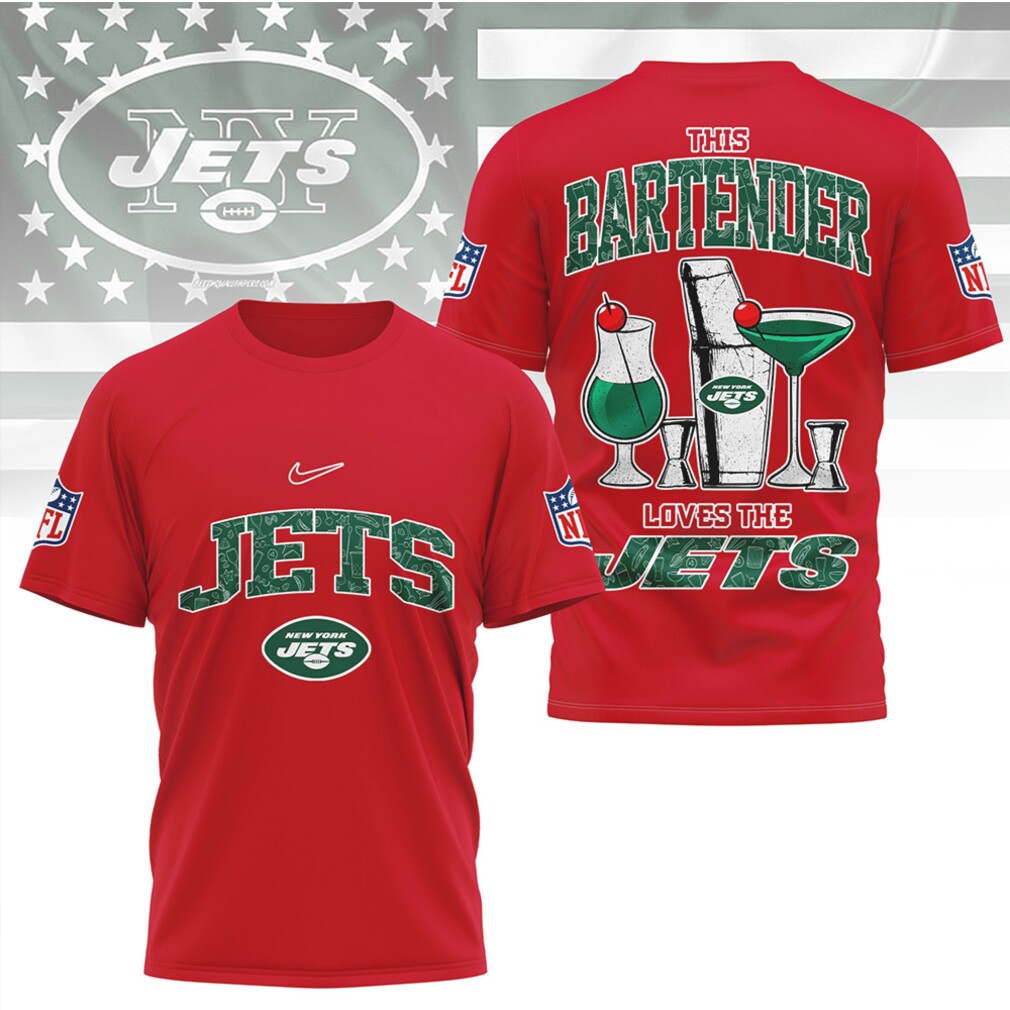 New York Jets This Bartender Loves The Jets Retro Style Fan T Shirt New York Jets This Bartender Loves The Jets Retro Style Fan T Shirt