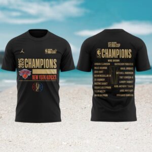 New York Knicks 2025 NBA Cup Champions Roster List Shirt