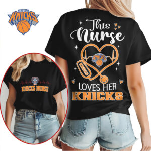 New York Knicks Nurse Heart Stethoscope Graphic Game Day Healthcare Apparel Shirt New York Knicks Nurse Heart Stethoscope Graphic Game Day Healthcare Apparel Shirt