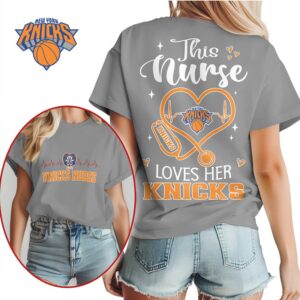 New York Knicks Nurse Heart Stethoscope Graphic Game Day Healthcare Apparel Shirt