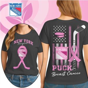 New York Rangers Breast Cancer Awareness Pink Ribbon Hockey Fan Vintage Shirt