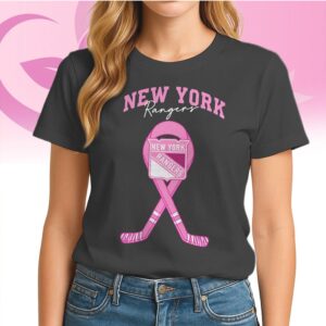 New York Rangers Breast Cancer Awareness Pink Ribbon Hockey Fan Vintage Shirt