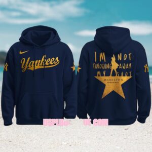 New York Yankees X Hamilton Musical Not Throwing Away My Shot Navy Hoodie