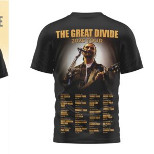 Noah Kahan The Great Divide North American Tour 2026 Vintage Folk Music Graphic Shirt