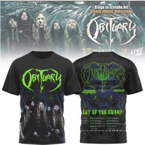 Obituary Out Of The Swamp 2026 Live Tour Death Metal Band tshirt