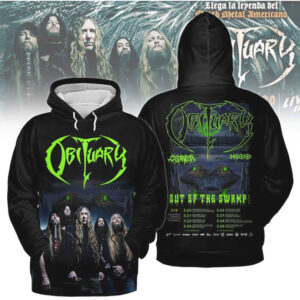 Obituary Out Of The Swamp 2026 Live Tour Death Metal Band tshirt