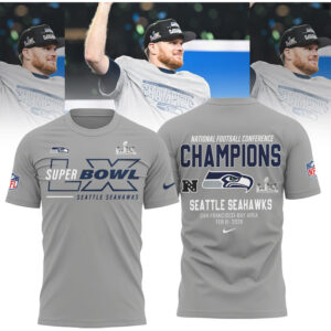 Official Seattle Seahawks Super Bowl LX 2026 National Football Conference Champions T Shirt