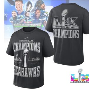 Official Seattle Seahawks Super Bowl LX Champions 2026 Trophy Logo Fan Shirt