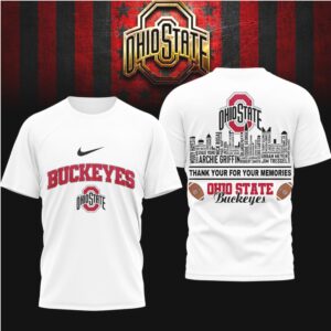 Ohio State Buckeyes Thank You For The Memories Legend Skyline Football Fan T Shirt Ohio State Buckeyes Thank You For The Memories Legend Skyline Football Fan T Shirt