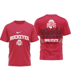 Ohio State Buckeyes Thank You For The Memories Legend Skyline Football Fan T Shirt