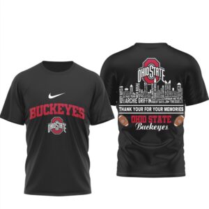Ohio State Buckeyes Thank You For The Memories Legend Skyline Football Fan T Shirt