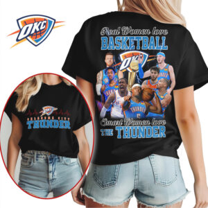 Oklahoma City Thunder Basketball Real Women Love The Thunder Vintage Graphic Shirt Oklahoma City Thunder Basketball Real Women Love The Thunder Vintage Graphic Shirt