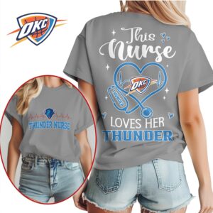 Oklahoma City Thunder Nurse Heart Stethoscope Vintage Basketball Healthcare Professional Gear Shirt