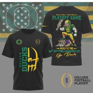 Oregon Ducks College Football Playoff Game Road To National Championship Graphic Apparel T Shirt Oregon Ducks College Football Playoff Game Road To National Championship Graphic Apparel T Shirt