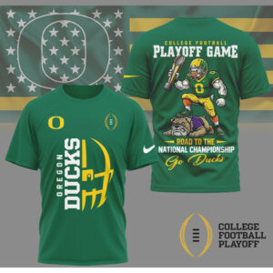 Oregon Ducks College Football Playoff Game Road To National Championship Graphic Apparel T Shirt