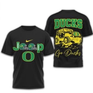 Oregon Ducks Jeep Graphic Quack Vintage Game Day Ducks Alumni Apparel Shirt