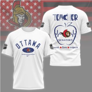 Ottawa Senators Teacher Appreciation Night Retro Style Hockey Fan Apparel For Teachers Shirt