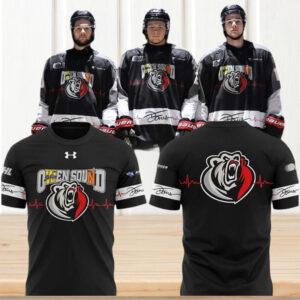 Owen Sound Attack Hockey Team Performance Black T Shirt Graphic Sportswear Men Fan Apparel Owen Sound Attack Hockey Team Performance Black T Shirt Graphic Sportswear Men Fan Apparel