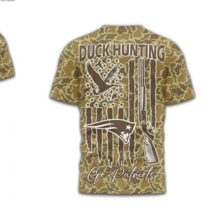Patriots Duck Hunting Camouflage T Shirt Go Patriots Outdoor Hunter Sportsman Graphic T Shirt