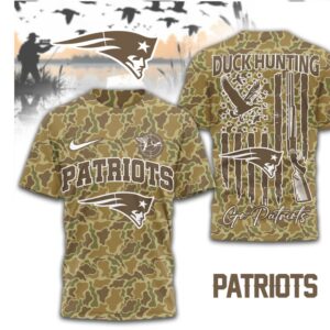 Patriots Duck Hunting Camouflage T Shirt Go Patriots Outdoor Hunter Sportsman Graphic T Shirt