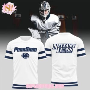 Penn State Nittany Lions Hockey White Striped Performance Hoodie Collegiate Sports Fan Gear