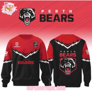 Perth Bears NRL Rugby League Team Mascot Logo Black Red Performance Sports Apparel Perth Bears NRL Rugby League Team Mascot Logo Black Red Performance Sports Apparel